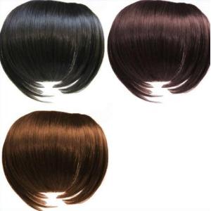 China Black And Brown Custom Human Hair Wigs / 100% Remy Virgin Hair Fringe Wig on sale