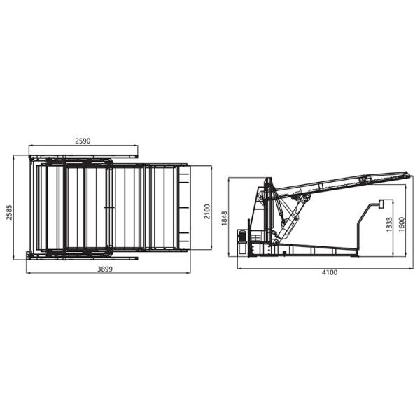 Loading 2200kg Double Decker Parking System Mini Hydraulic Tilting Car Lift
