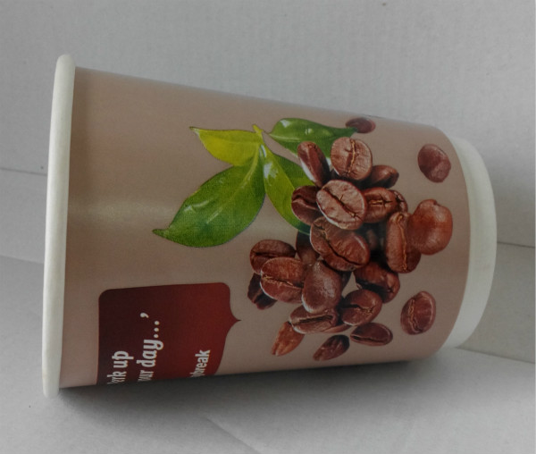 Individual Wrapped Disposable Double Wall Paper Cups With Logo Printed