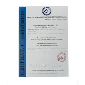 Jiangsu Kailong New Material Co., Ltd. Certifications