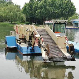 Waterweed Harvesting Aquatic Weed Harvester Boat With 8m3 Silo Storage Capacity