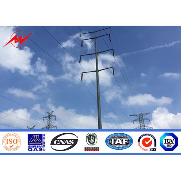 Quality Octagonal 7mm 15m Steel Utility Pole Durable Steel Transmission Poles wholesale