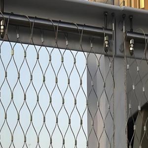 2mm Garden Balcony Balustrade Walk-in Wire Rope Cable Mesh Netting