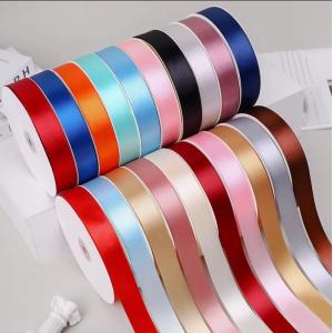 Decoration Satin Ribbon Roll Custom Printed for Double Face and Single Face Gift Wrap