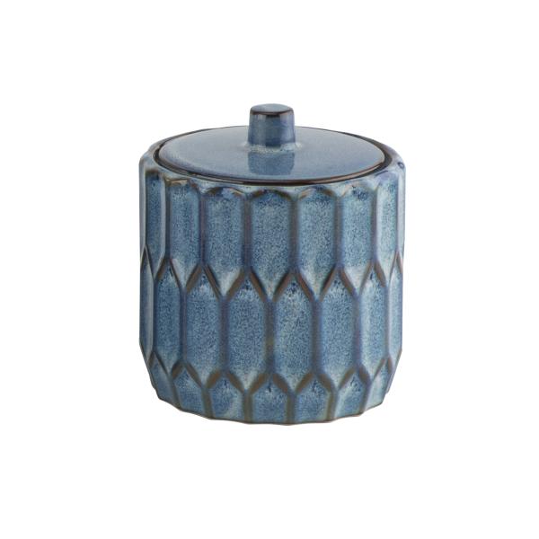 Blue Bathroom Accessories Soap Dispenser Ceramic BSCI Hand Wash Dispenser With Pattern