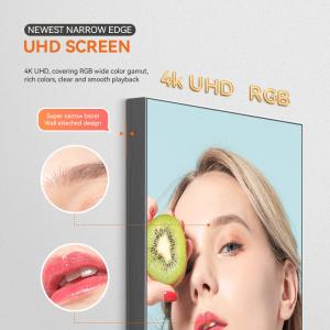 Wall Mounted 43 Inch WiFi 1G+8G Frameless Advertising Pc Android Tablet App