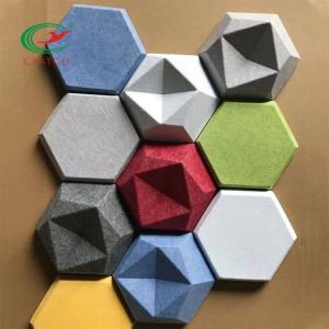 Multiscene Hexagon Acoustic Ceiling Panels Wall Tiles Nontoxic Odorless