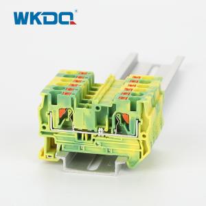 Cheap JPT 4-PE Push In Terminal Block Earth Grounding Front Entry Protective IEC 60947-7-1 Standard for sale