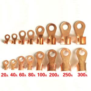 Open Barrel Wire Crimp Copper Ring Lug Terminals OT 5A to 500A