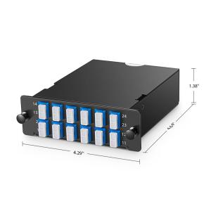2MT12LC2SMFA 2 MTP To 12 LC 12 Strand Fiber Patch Panel 24 Fibers OS2 Single