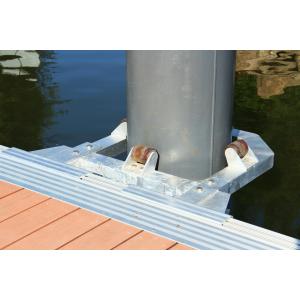 Pipe Floating Dock Pile Guide Wheel Fixing Installation Anti Corrosion Pile Cap