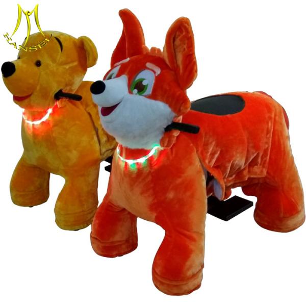 Hansel plush coin rideable animal toys and animal scooters ride in mall with pig