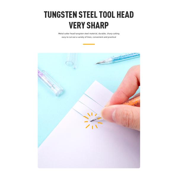 Seven Color Mini Blades Journal Scrapbook Cutter Stickers Handcraft Art Hidden Pen Knife