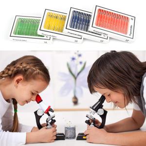 48pcs Different Prepared Plastic Microscope Slides for Homeschool Education