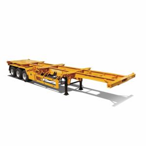 40FT ISO Straight Skeleton Truck Trailers with 3 Axles for Heavy Duty Container