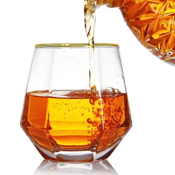 Quality Diamond Stemless Old Fashioned Glass Whiskey Cocktail Drinking Glass 10 OZ wholesale