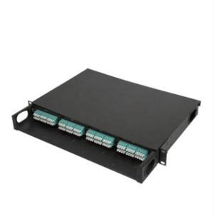 96 Port MPO Patch Panel High Density Multiple Polarities Black Shell