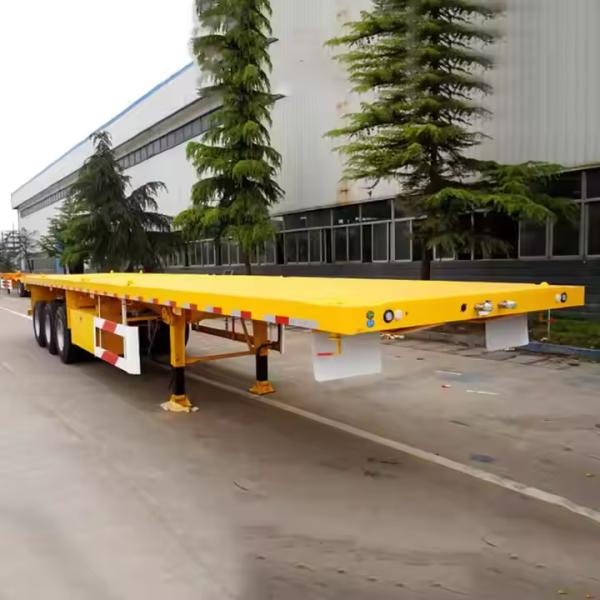 Hot Selling 40ft & 20ft &45ft& 53ft Steel Container Durable Flatbed Semi-Trailer for Normal Bulk Cargo Transport