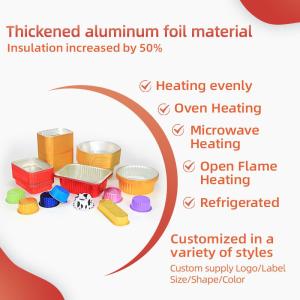 OEM Customize Packing Boxes with Foil Lid Disposable Aluminum Pans