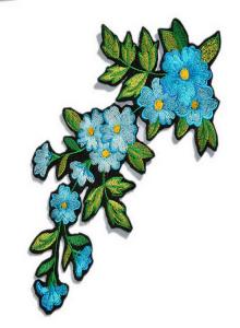 China Iron On Flower Embroidered Applique Patches For Vintage Clothing Decoration on sale