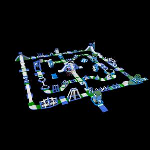 53x59 Meter Water Park Equipment Floating Inflatable Water Park Aqua Park