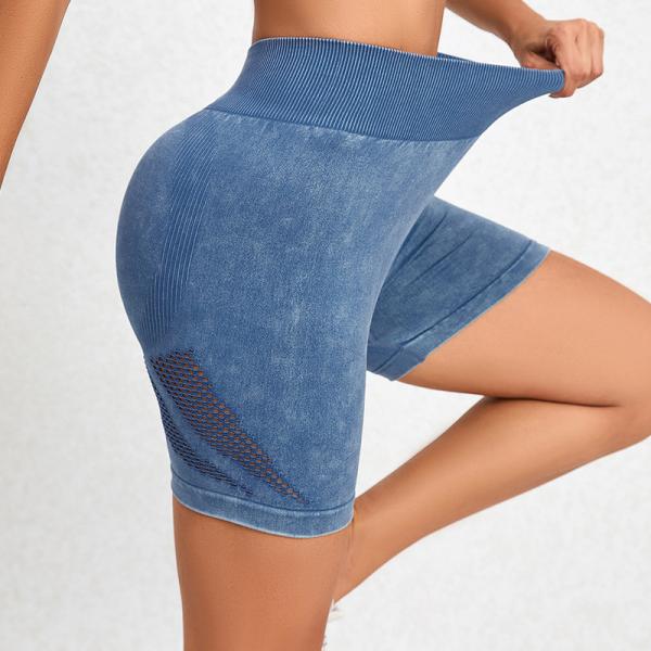 Quality Peach yoga shorts women summer thin high-waisted hip-lifting tights Europe and the United States three pants running fit wholesale