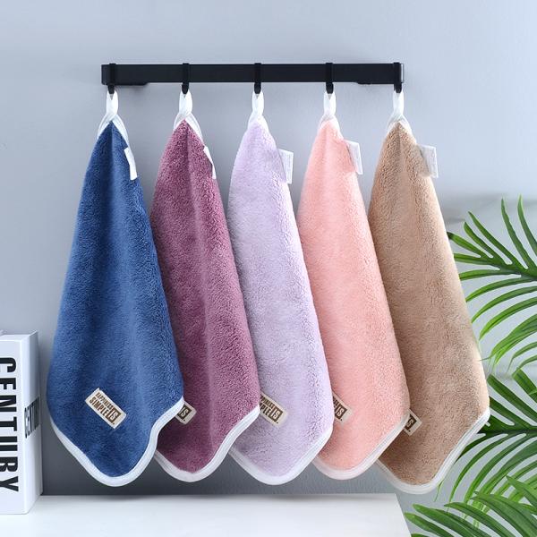 Dark Coral Plush Thickened Facial Cleansing and Beauty Edging Small Square Scarf Gift