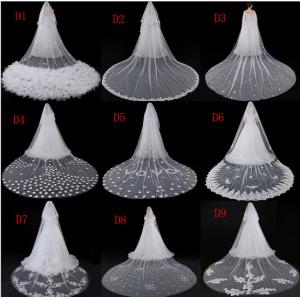 China Long drag lace veil, Europe and the United States pure white bud silk yarn, around the shoulder of the beautiful long on sale