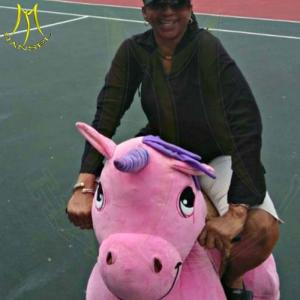 China Hansel amusement park electric walking robot ride on plush animals on sale