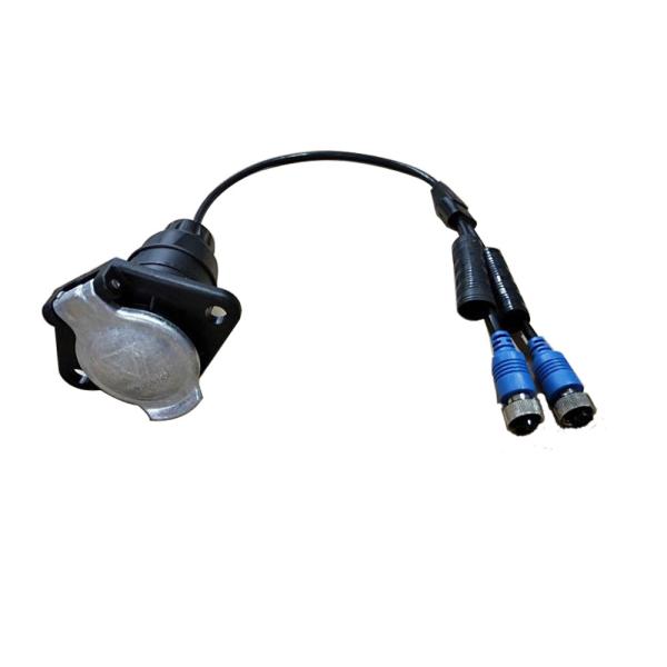 OD 8.0MM Car Reverse Camera Cable Retractable Heavy Duty Trailer Coiled Lead For