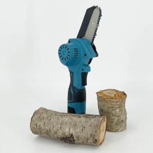Cheap Rechargeable Cordless Mini Electric Blue Chainsaw Woodworking One-Handed Garden for sale