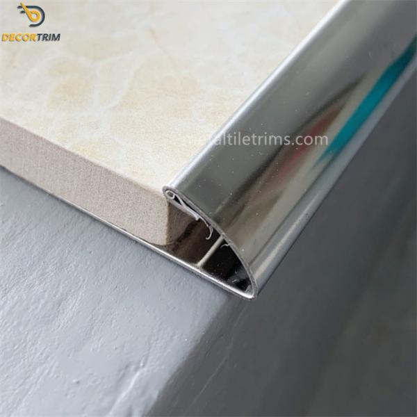 Quality Stainless Steel Tile Trim Silver / Black Tile Edge Trim Corner Outside Corner wholesale
