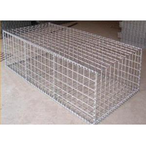 Square Shape Galvanized Welded Mesh Gabions / Hesico Barrier Hole Size 50x100mm