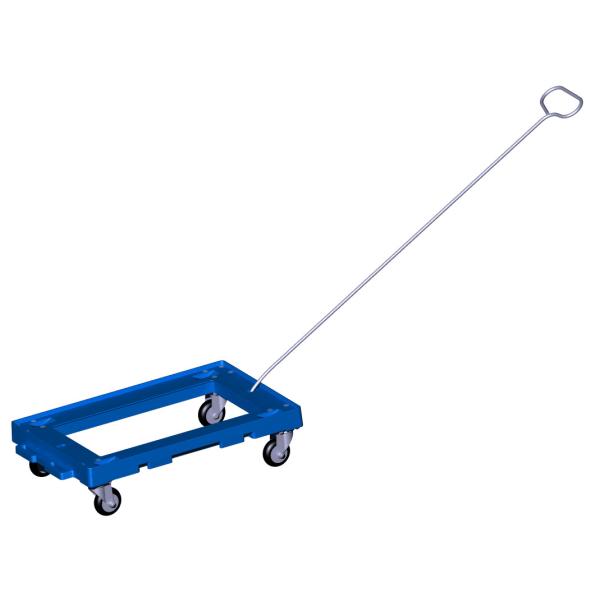 3 Inches Four PU Wheels Plastic Stacking Dolly Rudder Moving Customized