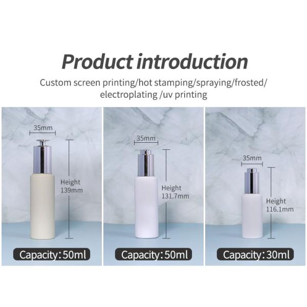 30ml 50ml PETG Bottle Cosmetic Dropper Bottle Silk Screen Printing Hot Stamping