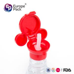 Wholesale mickey shape child resistance cap plastic water bottle caps with straw