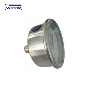 2.5" Double Scale Pressure Gauge Manometer Back Mount Glycerine Bar Oil Pressure