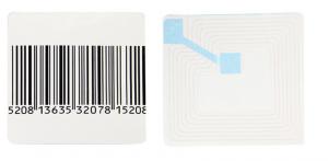 China Barcode Coated Paper 8.2mhz RF EAS Security Labels Stickers Anti Theft on sale