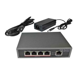 POE-S1004G(4GE+1GE)_4 Port Gigabit IEEE802.3af/at PoE Switch with 65W External