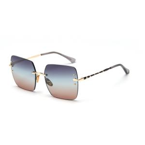 UV400 Gradient Rimless Sunglasses Fashion Rivets Square Polarized Sunglasses