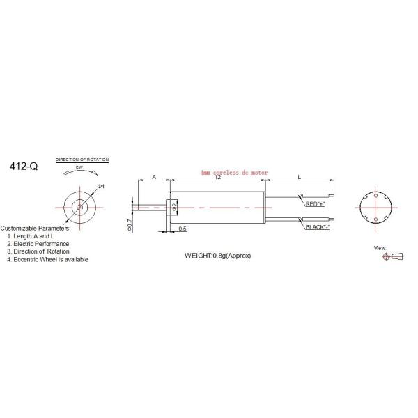 Home Application Small Coreless Motor , Customized Coreless Brushed DC Motor