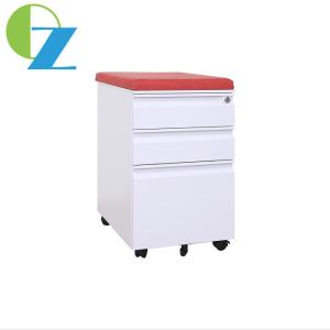 China Cold Rolling Steel Gooseneck Mobile File Cabinet Rotating Assembled 3 Drawer on sale