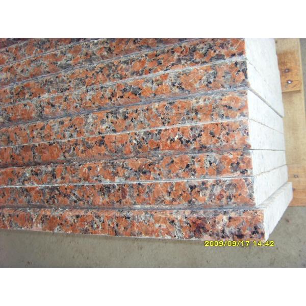 G562 Maple Red Granite Stair Treads slab tile cheap chinese stone Polished flamed