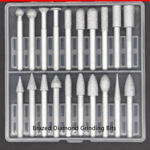 Granite Marble Brazed Diamond Tools , 10mm Die Grinder Diamond Bits