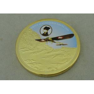 China Confoederatio Helvetica Personalized Coins , Zinc Alloy Die Casting With Gold Plating Army Coin on sale