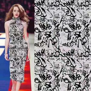 Tie Dying Cupro Viscose Printed Woven Fabrics 138cm-145cm Stretchable