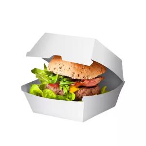 China ISO9001 Certified Biodegradable Burger Boxes Custom-Printed Kraft Takeaway Containers with Free Design on sale