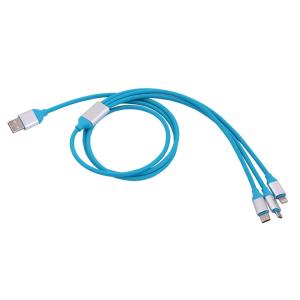 1.2 M 3 in1 Multi-Function Durable TPE Micro USB Type C charging Cable Cord For