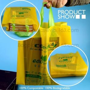 100% Biodegradable Compostable Grocery Shopping bag T-Shirt Bag for Take Out,