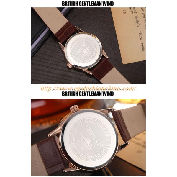 066A Fashion Business Watch Super Classic Design Rose Gold Roman Numbers Unisex Watch Hot